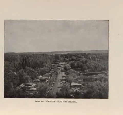 VIEW OF CHIMKEND FROM THE CITADEL.