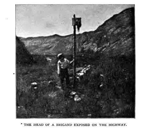 * THE HEAD OF A BRIGAND EXPOSED ON THE HIGHWAY