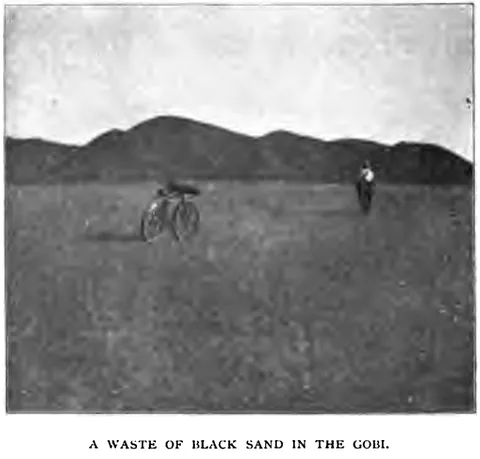 A WASTE OF BLACK SAND IN THE GOBI