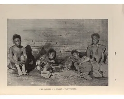 OPIUM-SMOKERS IN A STREET OF TAI-YUEN-FOO.