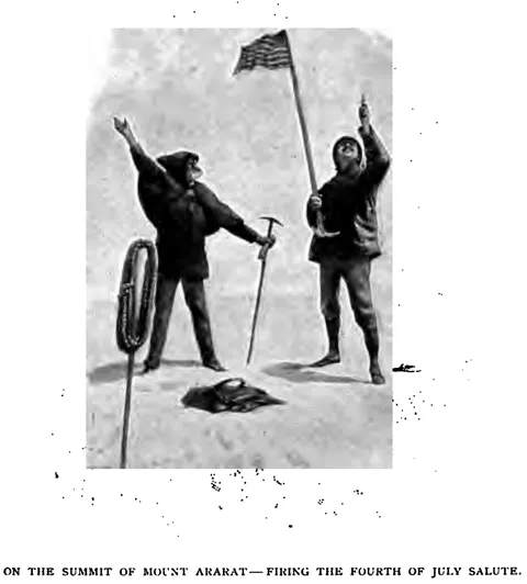 ON THE SUMMIT OF MOUNT ARARAT…FIRING THE FOURTH OF JULY SALUTE.