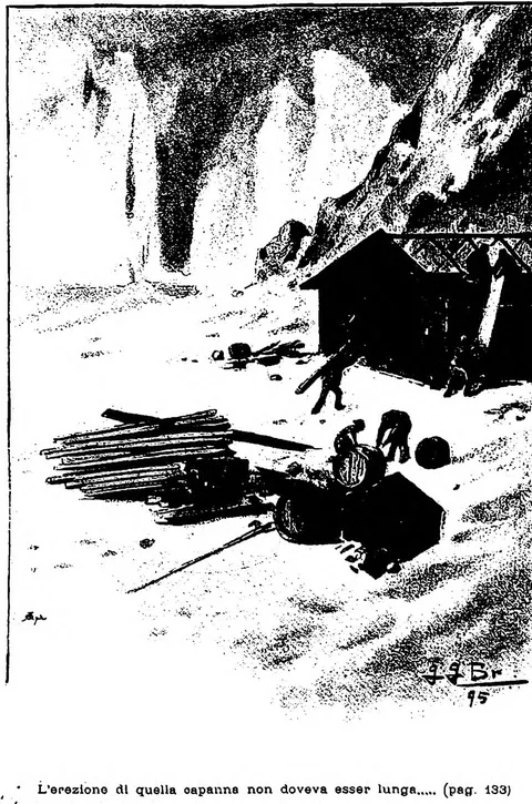 L'erezione di quella capanna non doveva esser lunga..... (pag. 133)