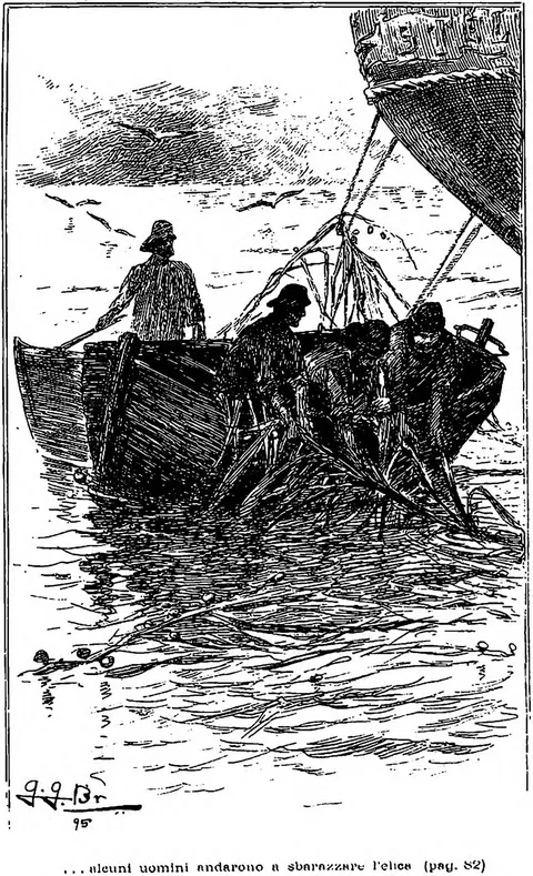 ...alcuni uomini andarono a sbarazzare l'elice... (pag. 82)