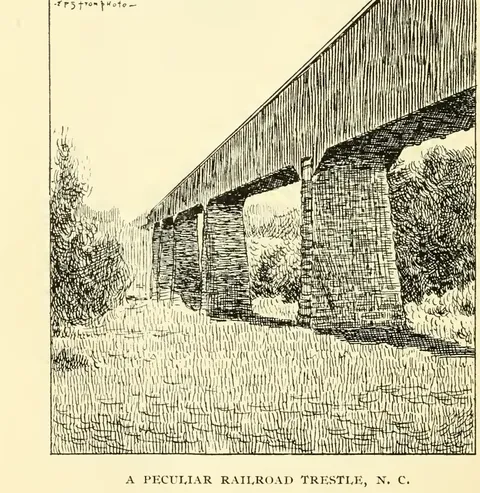 A Peculiar Railroad Trestle, N.C.
