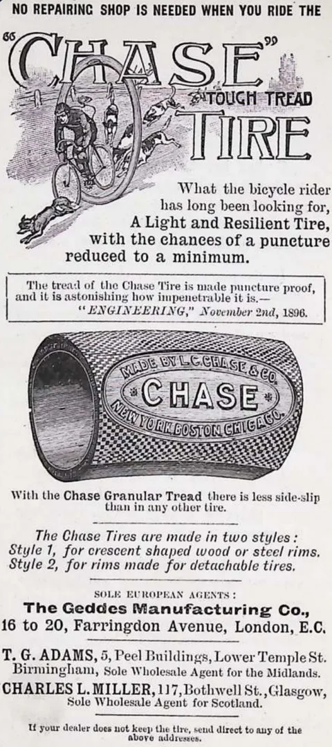 "Chase" Tough Tread Tire, The Geddes Manufacturing Co.