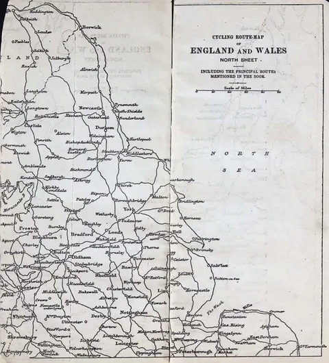 CYCLING ROUTE-MAP OF ENGLAND AND WALES NORTH SHEET