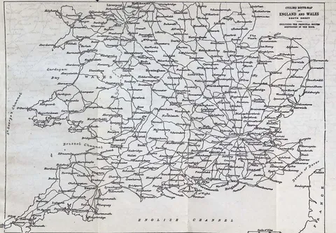 CYCLING ROUTE-MAP OF ENGLAND AND WALES SOUTH SHEET