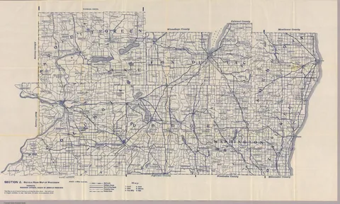 Section 2. Bicycle Road Map of Wisconsin