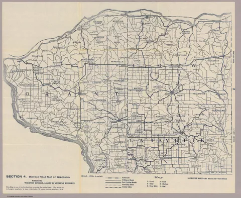 Section 4. Bicycle Road Map of Wisconsin