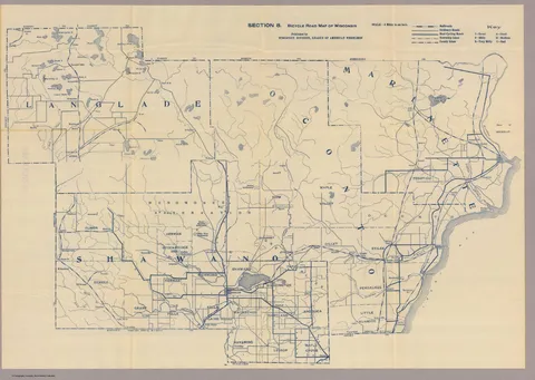 Section 8. Bicycle Road Map of Wisconsin