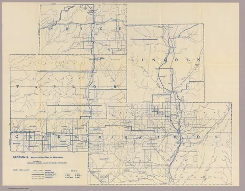 Section 9. Bicycle Road Map of Wisconsin