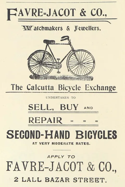 Favre-Jacot & Co.…The Calcutta Bicycle Exchange
