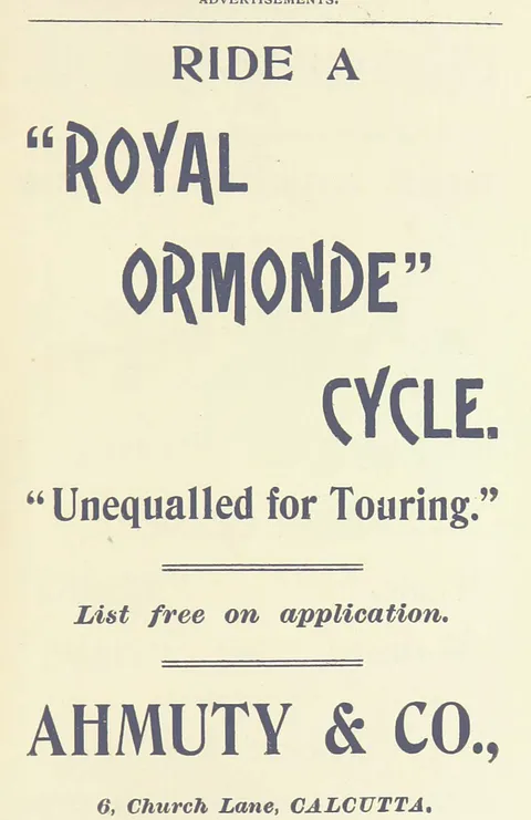 Ahmuty & Co.…Ride a ‘Royal Ormonde’ Cycle