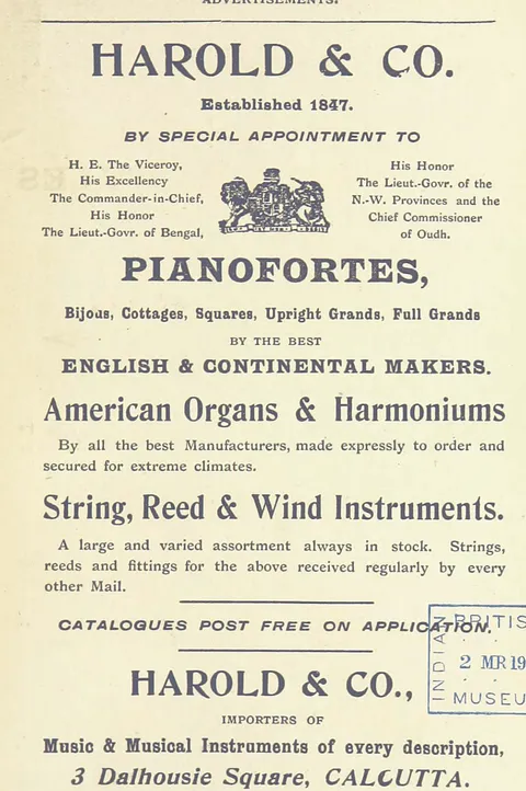 Harold & Co.…Pianofortes, Organs and Musical Instruments