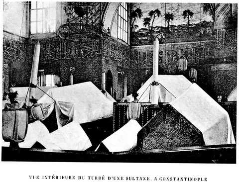 Vue intérieure du turbé d'une sultane, à Constantinople