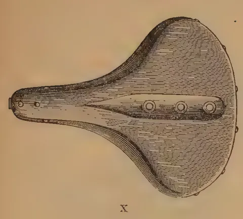 Planche II, Figure X: Bicycle saddle design