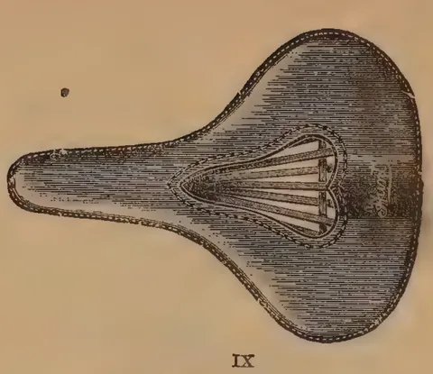 Planche II, Figure IX: Bicycle saddle design