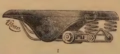 Planche II, Figure I: Bicycle saddle with bracket