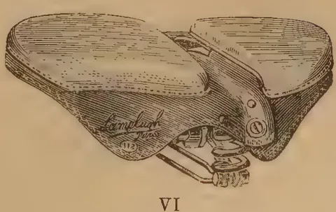 Planche III, Figure VI: Bicycle saddle variant