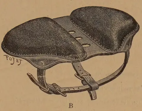Planche IV, Figure B: Leather saddle cover prototype