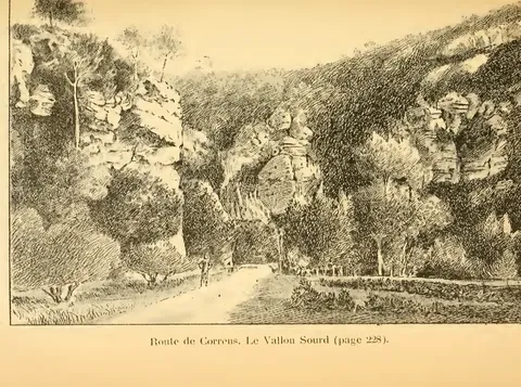 Route de Correns. Le Vallon Sourd (page 228).