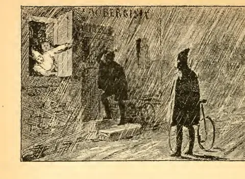Cyclist in a cave for Chapter XXVI