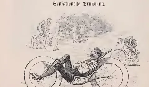 Sensationelle Erfindung: Das Fauteuil-Velociped.