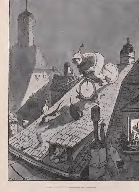 Der mondsüchtige Radfahrer.