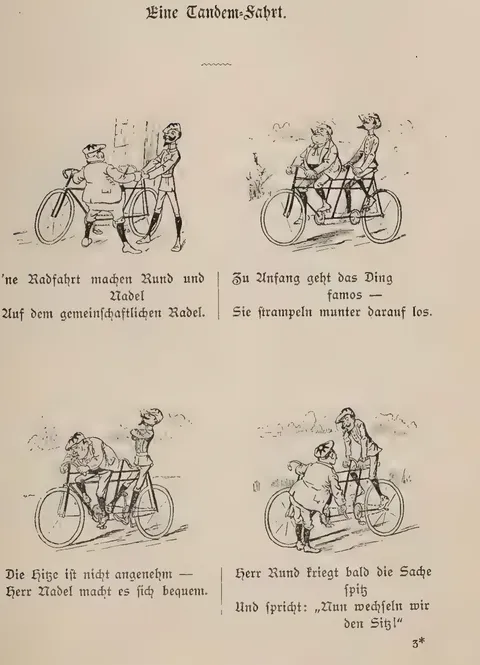 Eine Tandem-Fahrt.