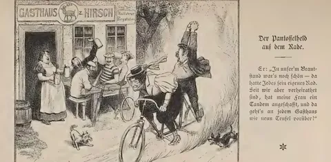 Der Pantoffelheld auf dem Rade.