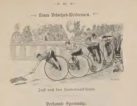 Neues Velociped-Wettrennen.
