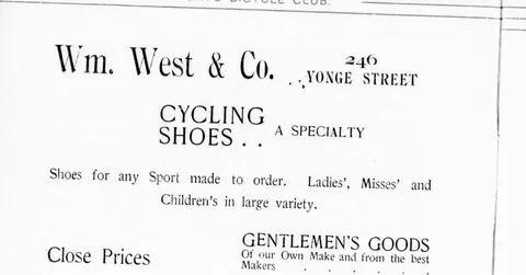 Wm. West & Co., cycling shoes