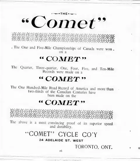 The "Comet" Cycle Co.