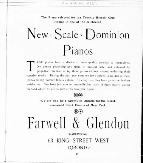 New Scale Dominion Pianos, Farwell & Glendon