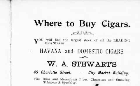 W. A. Stewart's, Havana and domestic cigars
