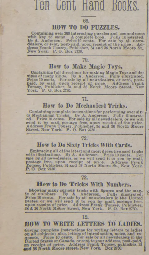Ten Cent Hand Books