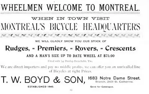 T.W. Boyd & Son Bicycle Headquarters