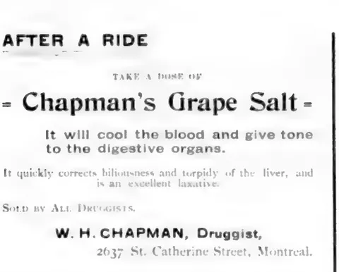 Chapman's Grape Salt advertisement