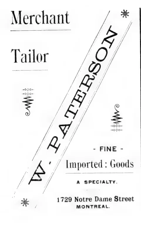 W. A. Paterson Merchant Tailor