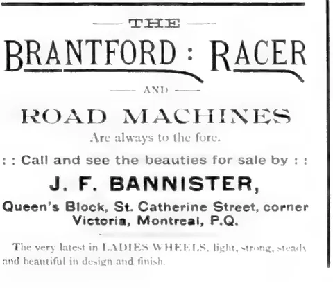 The Brantford Racer and Road Machines