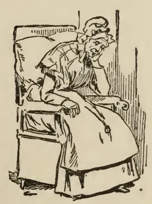 Woman seated in an armchair