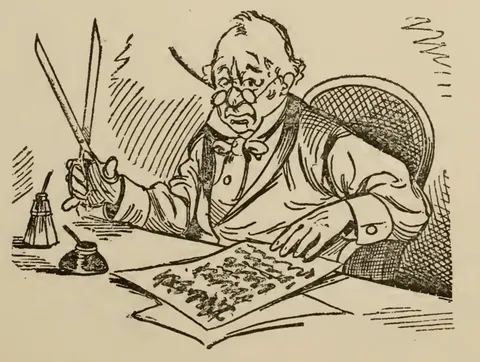 Man writing a letter at a desk