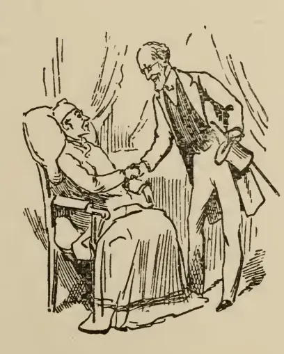 Cartoon of two figures interacting