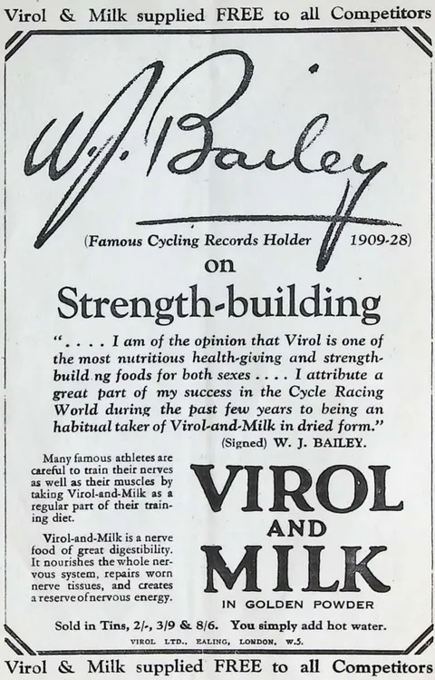 Virol and Milk - W. J. Bailey endorsement