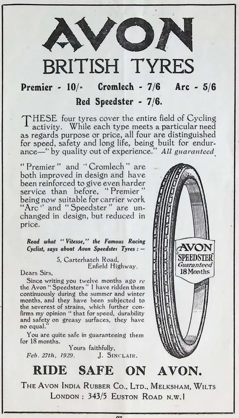Avon British Tyres range