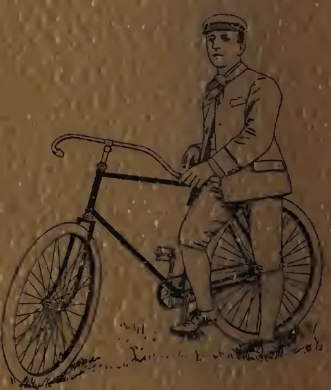 Cyclist on a safety bicycle