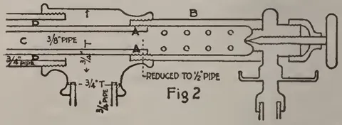 Gasoline Brazing Furnace Burner Detail.