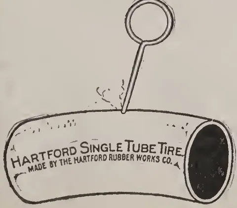 Hartford Single Tube Tire, Cutaway with Plug.