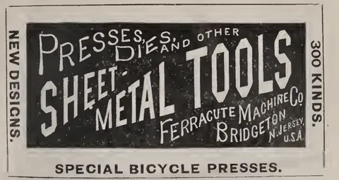 Ferracute Machine Co. Sheet-Metal Tools Advertisement.
