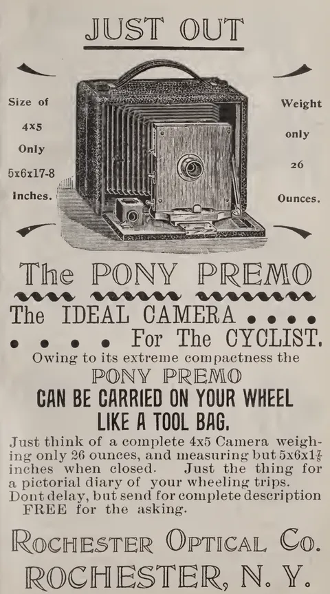 Pony Premo Camera Advertisement.
